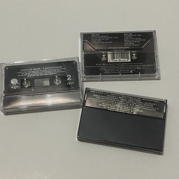 VINTAGE LOT OF 3 DEPECHE MODE CASETTES (SPEAK & SPELL, BLACK CELEBRATION +) - Picture 2 of 6